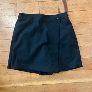 Black wrap skort
